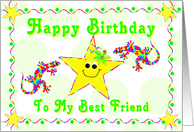 Happy Birthday Best Friend for Girl card