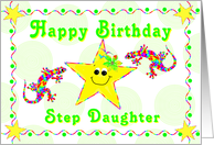 Happy Birthday Step Daughter for Girl Child card
