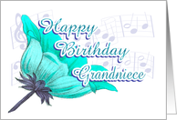 Musical Birthday Wishes for Grandniece card