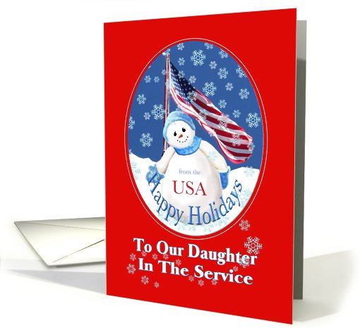 Patriotic Christmas Greeting for Daughter card (531444)