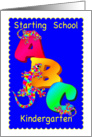 Starting School in Kindergarten card