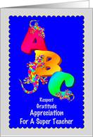 Whimsical Teacher Appreciation Day Thank You with Salamanders card