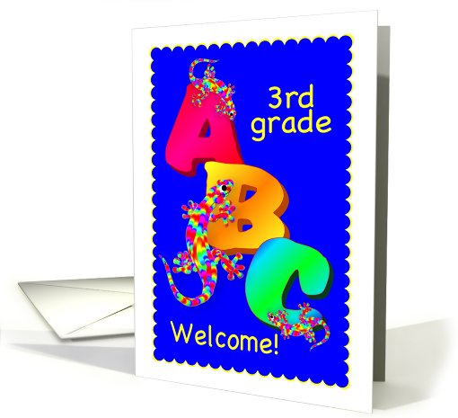 Welcome to 3rd Grade for Student card (531874)