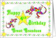 Happy 4th Birthday Great Grandson card