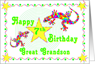 Happy 7th Birthday Great Grandson card