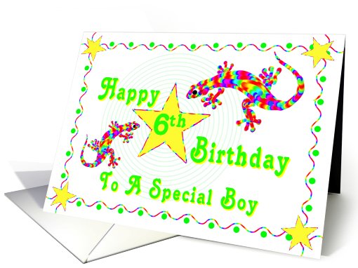 Happy 6th Birthday Special Boy card (533078)