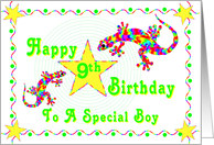 Happy 9th Birthday Special Boy card