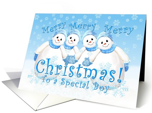 Merry Christmas Snowmen for Special Boy card (533752)