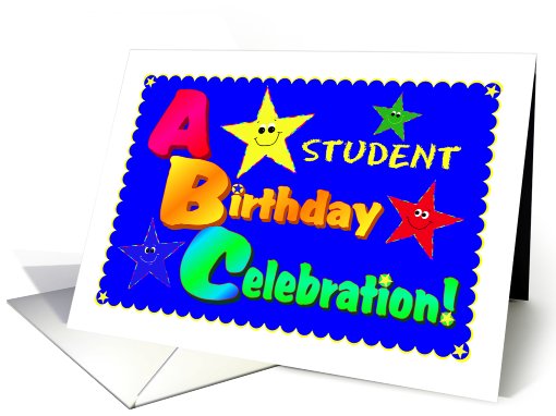 Happy Birthday Student Stars card (535704)