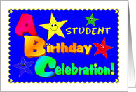 Happy Birthday Student Stars card