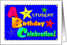 Happy Birthday Student Stars card