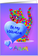 Valentine Kitten Greeting for Aunt card