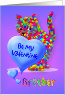 Valentine Kitten Greeting for Brother card