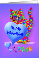 Valentine Kitten Greeting for Coach card