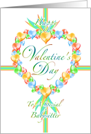 Valentine Hearts Card for Babysitter card