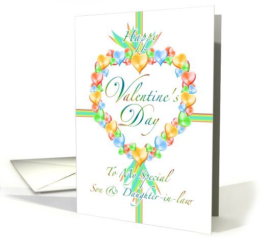 Valentine Hearts Card for Son and Daughter-in-law card (539300)