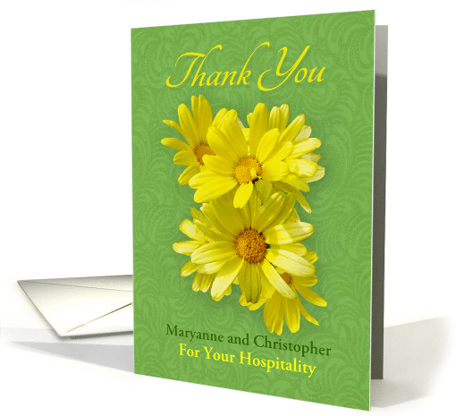 Thank For Your Hospitality, Fresh Yellow Daisies card (540046)