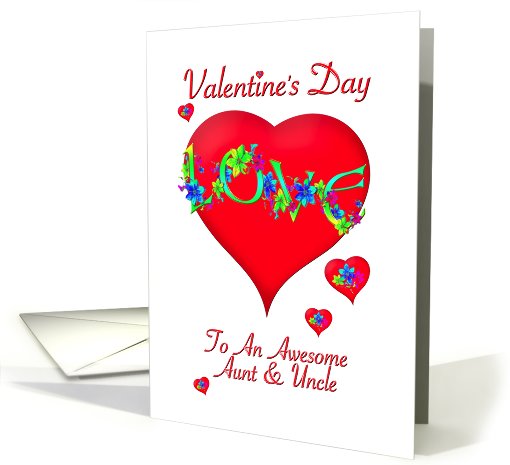 Awesome Aunt and Uncle Valentine Greeting card (550115)