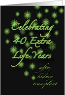 40th Kidney Transplant Anniversary Party Invitations card