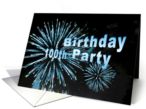 Happy 100th Birthday Party Invitation card (551985)