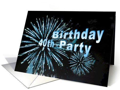 Happy 40th Birthday Party Invitation card (551998)