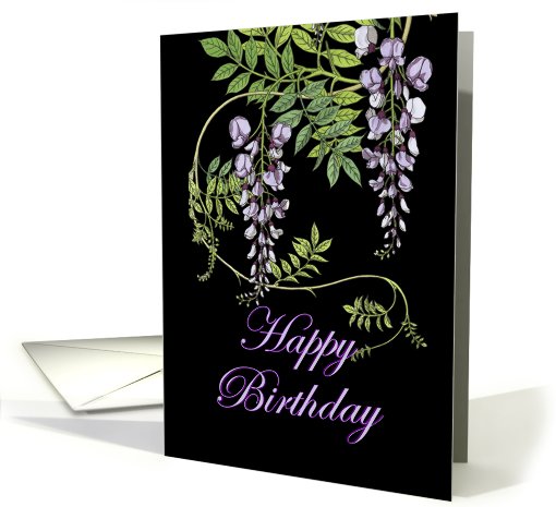 Happy Birthday Purple Flowers for Her card (559821)