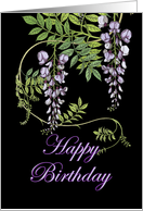 Happy Birthday Purple Flowers for Daughter card