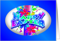 Happy Easter Bright Flowers card