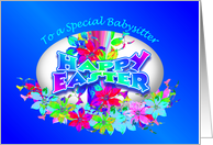 Happy Easter Egg for Babysitter card