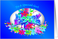 Happy Easter Egg For Girl card