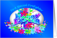 Happy Easter Egg For Firefighter card