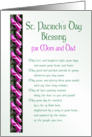 St. Patrick’s Day Blessing for Mom and Dad card