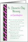 St. Patrick’s Day Blessing for Granddaughter card