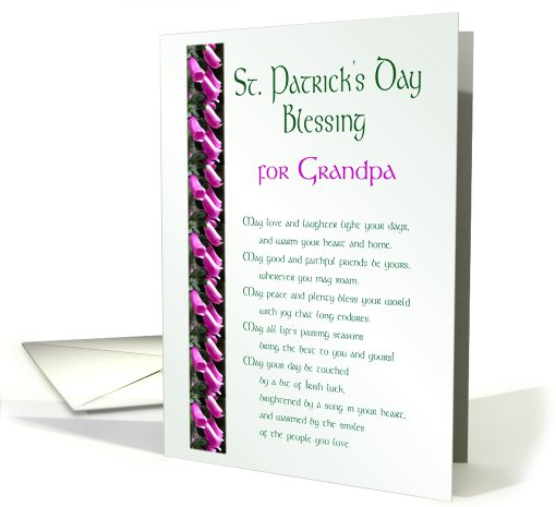 St. Patrick's Day Blessing for Grandpa card (564820)