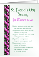 St. Patrick’s Day Blessing for Mother-in-law card