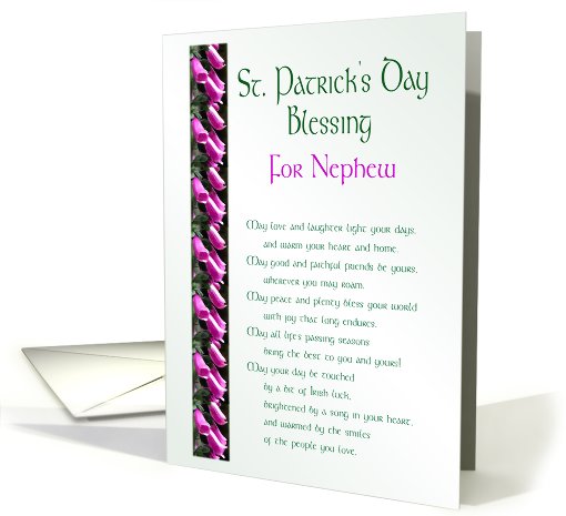 St. Patrick's Day Blessing for Nephew card (564887)