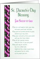 St. Patrick’s Day Blessing for Sister-in-law card