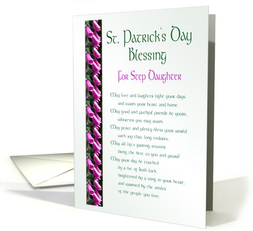 St. Patrick's Day Blessing for Step Daughter card (565186)