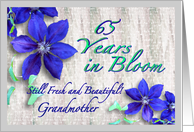 Grandmother 65th Birthday Flower Celebration card