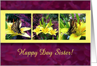 Thinking of You Happy Day Sister card