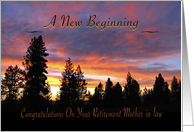 New Beginning Sunrise Retirement for Mother-in-law card
