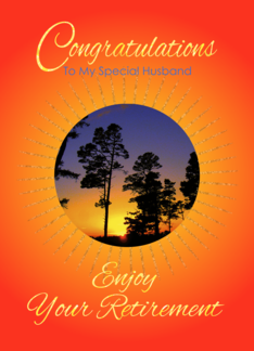 Retirement Congratulations Oregon Sunset for Husband