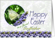 Happy Easter Godfather Butterfly and Flowers card