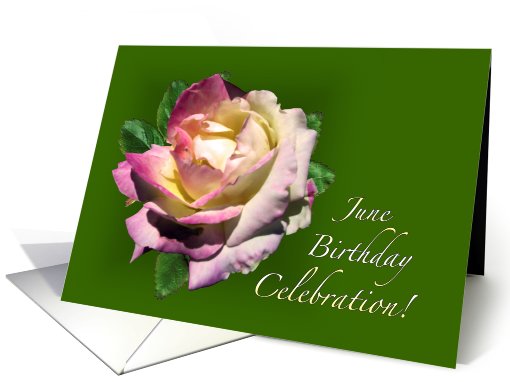 Happy June Birthday Rose card (572564)