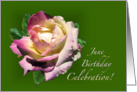 Happy June Birthday Rose card