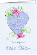 Birth Mother Mother’s Day Pink and Blue Flowers card