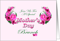 Mother’s Day Brunch Invitation with Pink Flowers card
