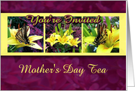 Mother’s Day Tea Invitation Butterflies and Flowers card