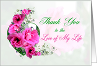 Thank You to Love of My Life card