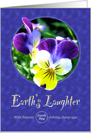 Earth Day Viola Wildflower Laughter card